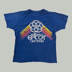 Vintage Walt Disney World EPCOT Center T-Shirt - Retro Logo - Size Small